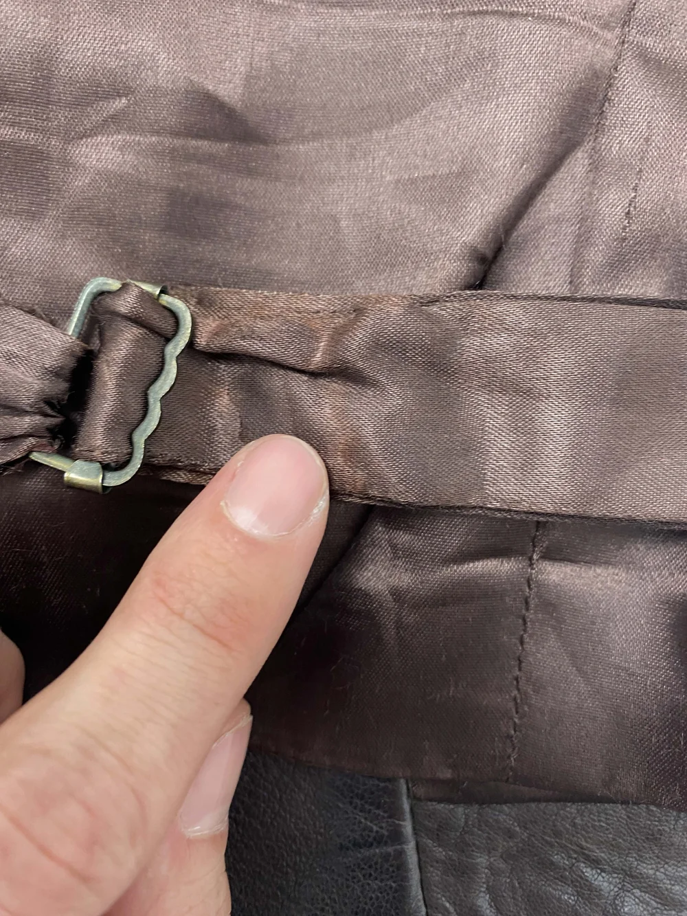 DKNY 90s brown leather vest — JAMES VELORIA